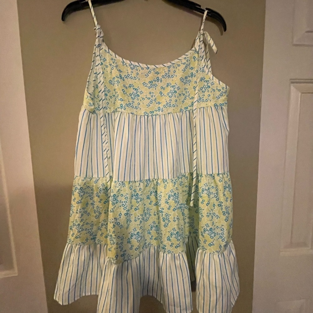 Floral and Striped Kids Dress